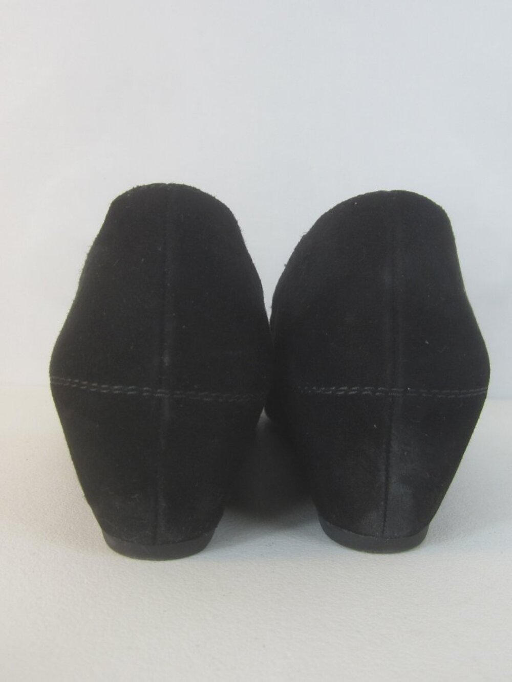 Paul Green Women 9.5 Black Suede Wedge Pumps Slip On Loafers Sparkle Austria - Picture 6 of 14